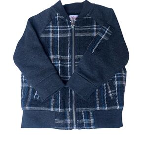 Cat & Jack Plaid Zip-Up Jacket (12M boys)